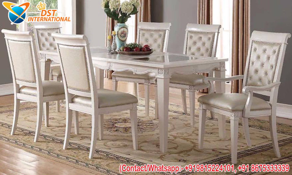 Stylish Wooden Carved Dining Room, Carved Dining Room Table Chairs