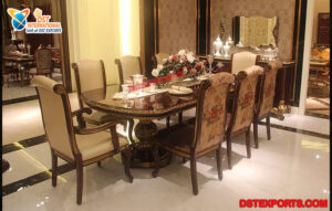 High Gloss Finish Dining Table Chairs, High Gloss 8 Seater Dining Table And Chairs