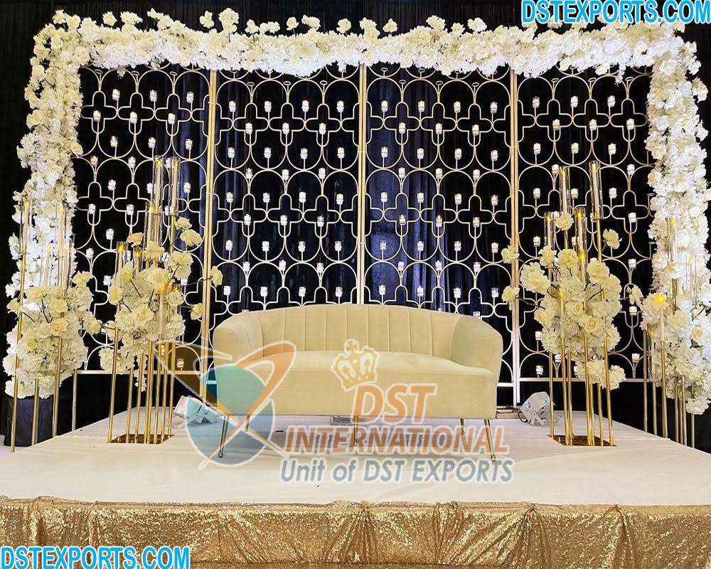 Asian Wedding Reception BackdAsian Wedding Reception Backdrop Candle Wall USArop Candle Wall USA