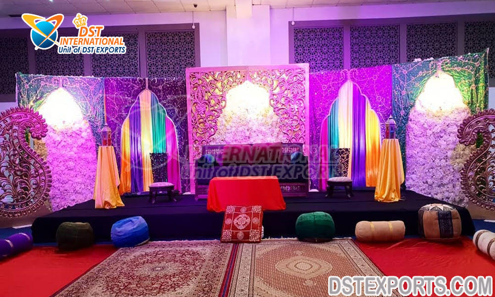 Arabian Theme Colorful Sangeet Night Stage 