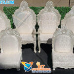 Traditional Indian Wedding White Mandap Chairs
