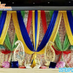 Punjabi Phulkari Style Backdrop For Wedding Stage