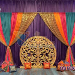 Buy Mehndi Stage Colorful Drapes Decoration