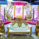 Glamorous Wedding Mayur Pillar Stage Decoration