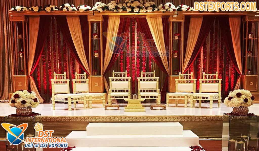 South Indian Vidhi Mandap Chairs For Bride Groom