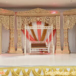 Top Bollywood Style Golden Wedding Stage