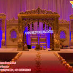 Exclusive Golden Bollywood Pillars Wedding Mandap