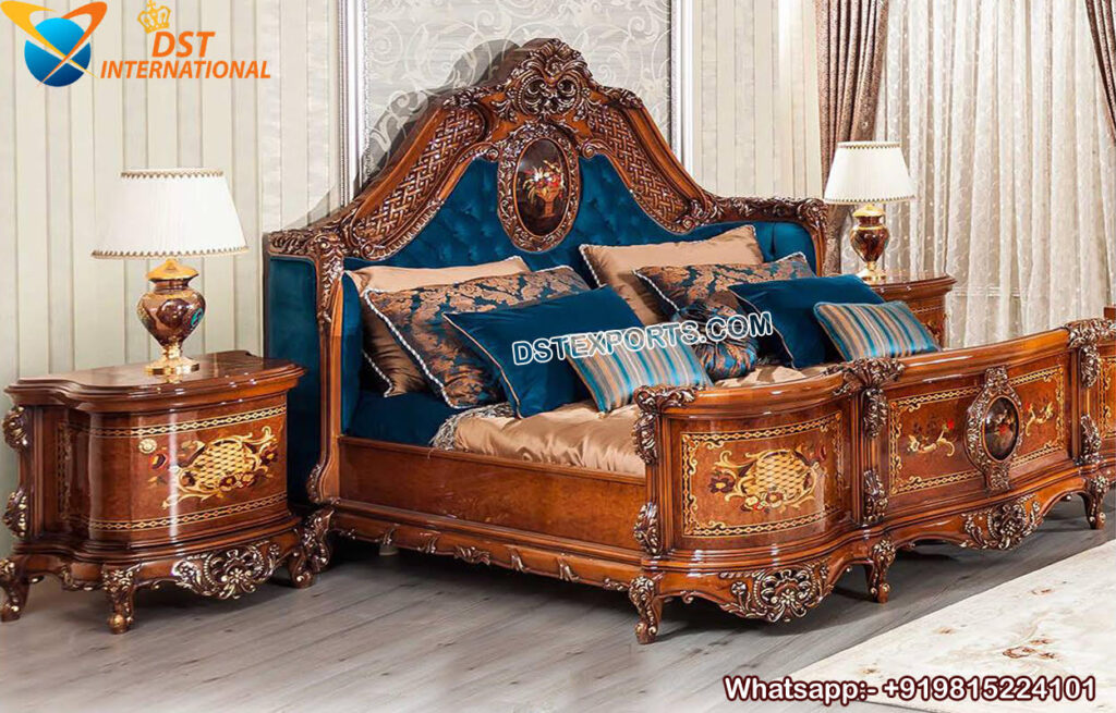 Indian Maharaja Style Carved Antique Bed