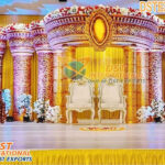 Royal Golden Grand Wedding Stage Decoration