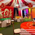 Punjabi Sangeet Stage Colorful Backdrop Setup
