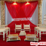 Elegant Wedding Mandap Vidhi Chairs Set