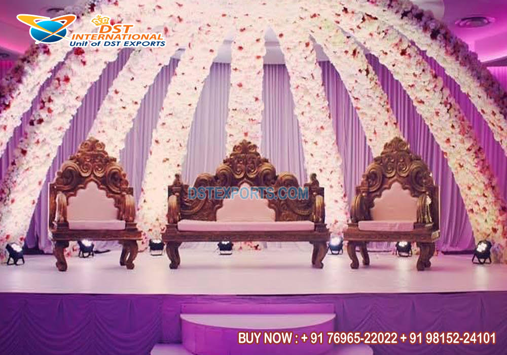 Heavy Carved Wedding Sofa Set For Couple