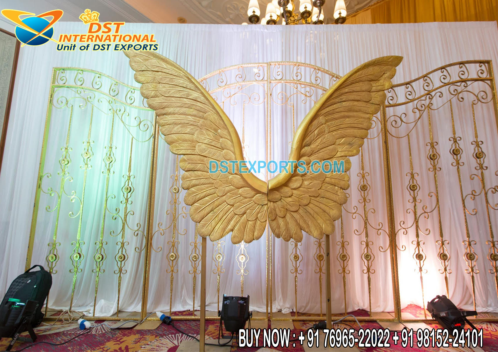 Luxury Wedding Gold Metal Gate Frame Decoration